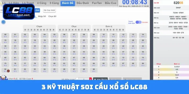 3 kỹ thuật soi cầu xổ số LC88