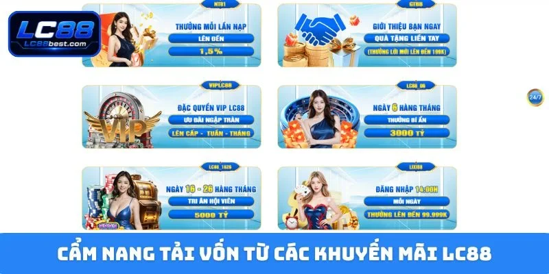 Cẩm nang tải vốn từ các khuyến mãi LC88