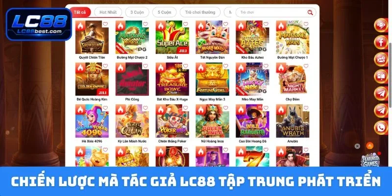 Chiến lược mà tác giả LC88 tập trung phát triển